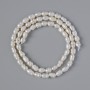 Freshwater pearls relief, diameter 3.5–5 mm, length 33 cm on a string
