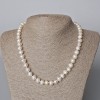 Necklace of River Pearls with Relief, diameter 8×7.5 mm, 5 mm±, length 45–46 cm±