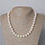 Freshwater Pearl Necklace with Relieved Texture, 11x9mm, 45-46cm length