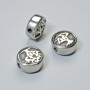 Bead Inlay Findings “Tree”, diameter 10x5, 5mm±, hole 1.7mm, metal color silver