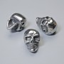 Bead Insert Pendant "Skull", diameter 14x9.5, 5mm±, hole diameter 1.8mm, silver-colored metal