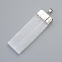 Pendant of Unpolished Selenite, Silvery Metal Finish, diameter 61×22×6, 5mm±, length 73mm±