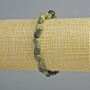 Serpentine Bracelet with Natural Stone, Tumbled Beads, 7×9 mm, Stretch, 18 cm