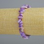 Bracelet of tinted purple pearl powder, grain, diameter 7x2mm, length 18cm, stretch