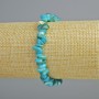 Bracelet of Blue Mother-of-P pearl shard, diameter 7x2mm+-, length 18cm+- (stretch)
