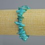 Bracelet with Blue Nacre Beads, stretch, 18 cm, 10x2 mm chips