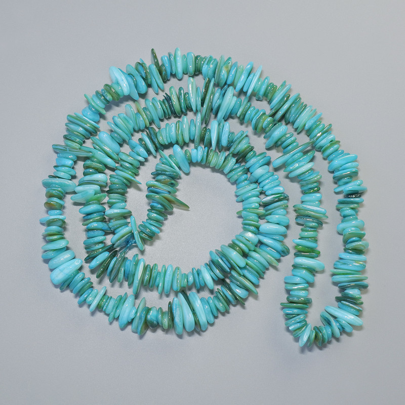 Colored Blue Pearl Beads 10x2mm Crystal, 80cm string