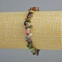 Bracelet Natural Tourmaline natural stone chip, diameter 6×2mm, length 18cm ± (stretch)