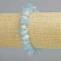 Aquamarine Bracelet with Natural Stone Chip, 11x3mm+-, length 18cm+- (stretch)