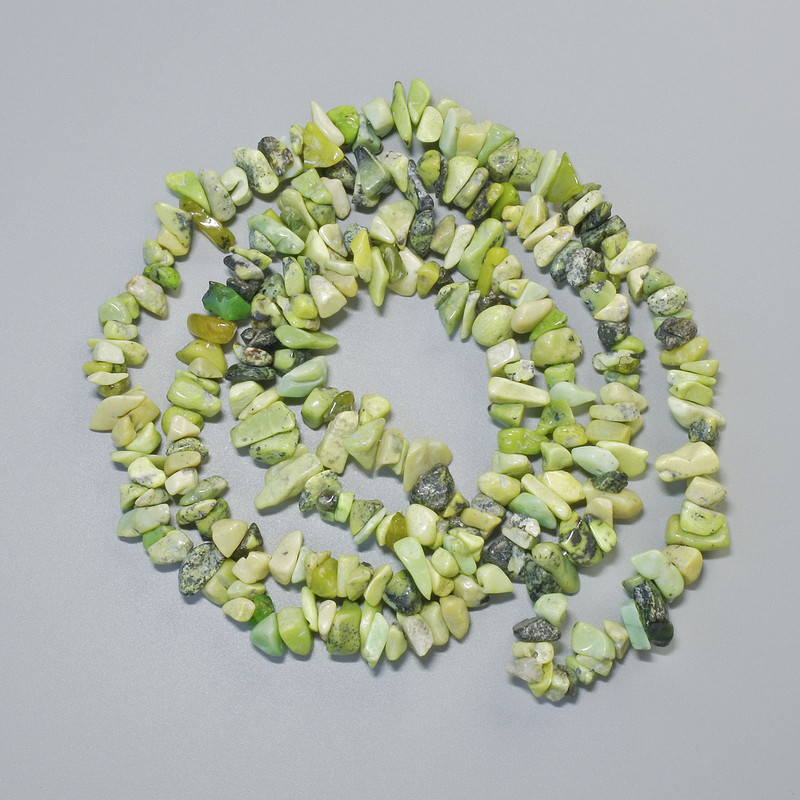 Tiger’s Eye Beads natural stone chip, diameter 8x4mm+-, length 80cm+- on fishing line