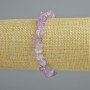 Bracelet Lavender Amethyst natural stone chip, diameter 8x4mm±, length 18cm± (stretch)