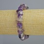 Amethyst Bracelet with Natural Stone Crumbs, 10x3mm chips, length 18cm (elastic)