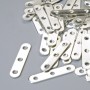 Divider-bar for 3 strands, diameter 17x3.5mm, hole diameter 1.4mm, pack of 50, silver metal color