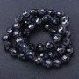 Beads Czech Crystal on a Thread Color: "Black Agate", length 63cm±, diameter 10mm±