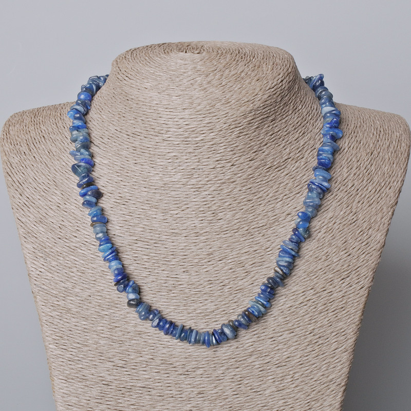 Kyanite Necklace natural gemstone chip, diameter 8×3mm+-, length 45-47cm+