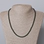 Necklace Green Aventurine Synthetic Smooth Rondelle, 4x2 mm Ø, length 45-48 cm