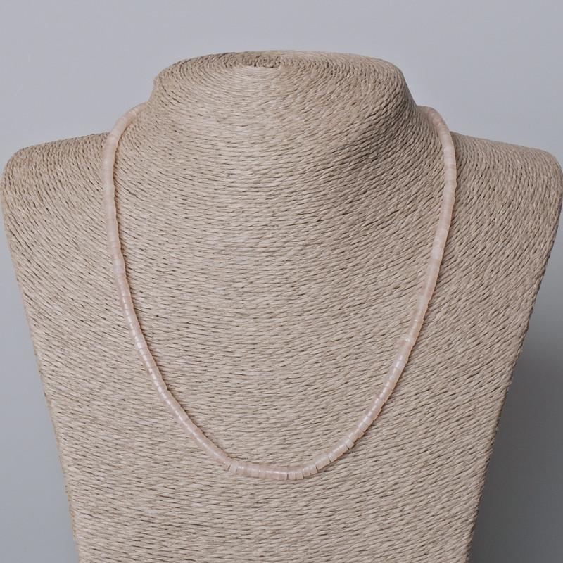 Necklace of Rose Quartz Natural Stone, faceted, diameter 4×2mm±, length 45-48cm±