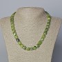 Jadeite Necklace Canadian Natural Gemstone Faceted Rectangular, 9x10x5 mm, 5mm±, length 45-47 cm±