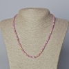 Phosphosiderite Necklace with faceted cube beads, natural stone, diameter 4mm±, length 45-48cm±