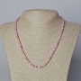 Phosphosiderite Necklace with faceted cube beads, natural stone, diameter 4mm±, length 45-48cm±