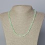 Chrysoprase Necklaces natural gemstone cut cube, diameter 4mm±, length 45-48cm±