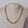 Zoisite Necklace with Natural Zoisite, Faceted Cubes, 7mm diameter, length 45-49cm
