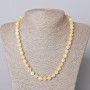 Citrine Necklace of Natural Stone, Faceted Cube Beads, 7mm Ø, Length 45-49cm