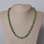 Jadeite Necklace, natural jade bead, faceted sphere, 8mm diameter, length 45-49cm