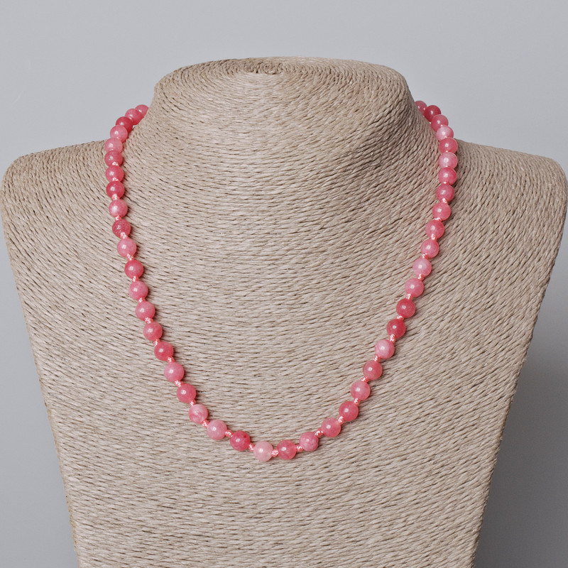 Tourmaline Bead Necklace (single) Smooth Ball, 6.5mm diameter ±, length 45-48cm ±