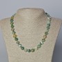 Necklace made of Green Jasper natural stone heart, diameter 10x10x5mm±, length 45-47cm±