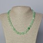 Necklace Jade natural stone heart, diameter 10x10x5mm+-, length 45-47cm+