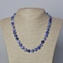 Sodalite Necklace Natural Stone Heart, diameter 10x9, 5x5 mm±, length 45-47 cm±
