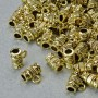 Jump Ring Bail Clip, diameter 8×4.5 mm, hole diameter 1.8 mm, length 7 mm, golden metal color, pack of 53 pcs ± 20 g