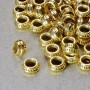 Bead Inlay Finding, 4×7 mm diameter, hole 3.6 mm, gold-tone metal, pack of 20 g± 40 pcs