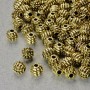Bead Insert Findings, diameter 4.5 mm ±, hole diameter 1.7 mm, golden metal color, pack 20 g ± 75 pcs