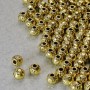 Bead Findings - Insert Bead, diameter 4mm±, hole diameter 1.4mm, metal color Gold, package 20g± 110 pcs ±