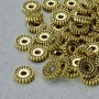 Bead insert finding, diameter 2×7 mm ±, hole diameter 1.8 mm, metal color golden, pack of 36 pcs +