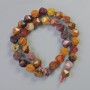 Jasper Beads Mokait (Moonstone?) Natural Stone Multisided 9x10mm, thread length 37cm