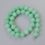 Amazonite Beads natural stone smooth ball, diameter 12mm+-, length 38cm+- on thread