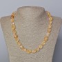 Citrine Necklace, natural gemstone, faceted, diameter 10x13mm, length 45-50cm