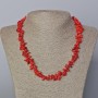 Natural Coral Bead Necklace, chipped, diameter 9x3mm+-, length 45-47cm+-