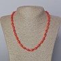 Coral Bead Necklace, natural beads, diameter 6×11 mm, length 45–49 cm