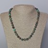 Chrysocolla necklace with natural stone, smooth beads, diameter 8.5 mm, length 45-48 cm