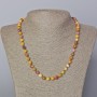 Jasper Mookaite Necklace, natural stone smooth sphere beads, diameter 6.5mm±, length 45-49cm±