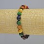 Bracelet Cat's Eye Assorted Natural Stone Smooth Beads, diameter 8.5mm± (stretch), length 18cm+