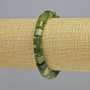Bracelet Canadian Jadeite natural stone faceted disk diameter 8×6mm± (stretch) with seed beads