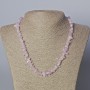 Kunzite Necklace natural stone chip, diameter 9x4mm+-, length 45-47cm+