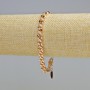 Xuping Bracelet Gold Plated 18K with White Rhinestones, 6mm Thick+-, Length 17-21 cm+