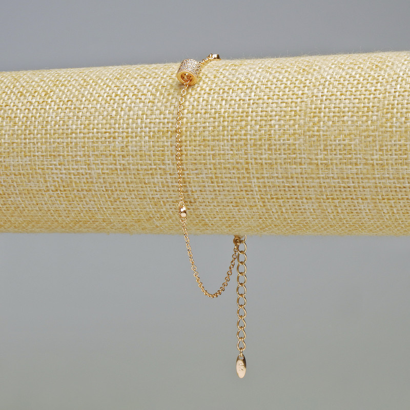 Bracelet Xuping Gold Plating 18K with White Crystals, thickness 1.8mm, 6mm±, length 19-24cm±