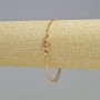 Bracelet Xuping 18K Gold Plating with White Crystals, 3.6mm, 9mm±, Length 18-21cm±